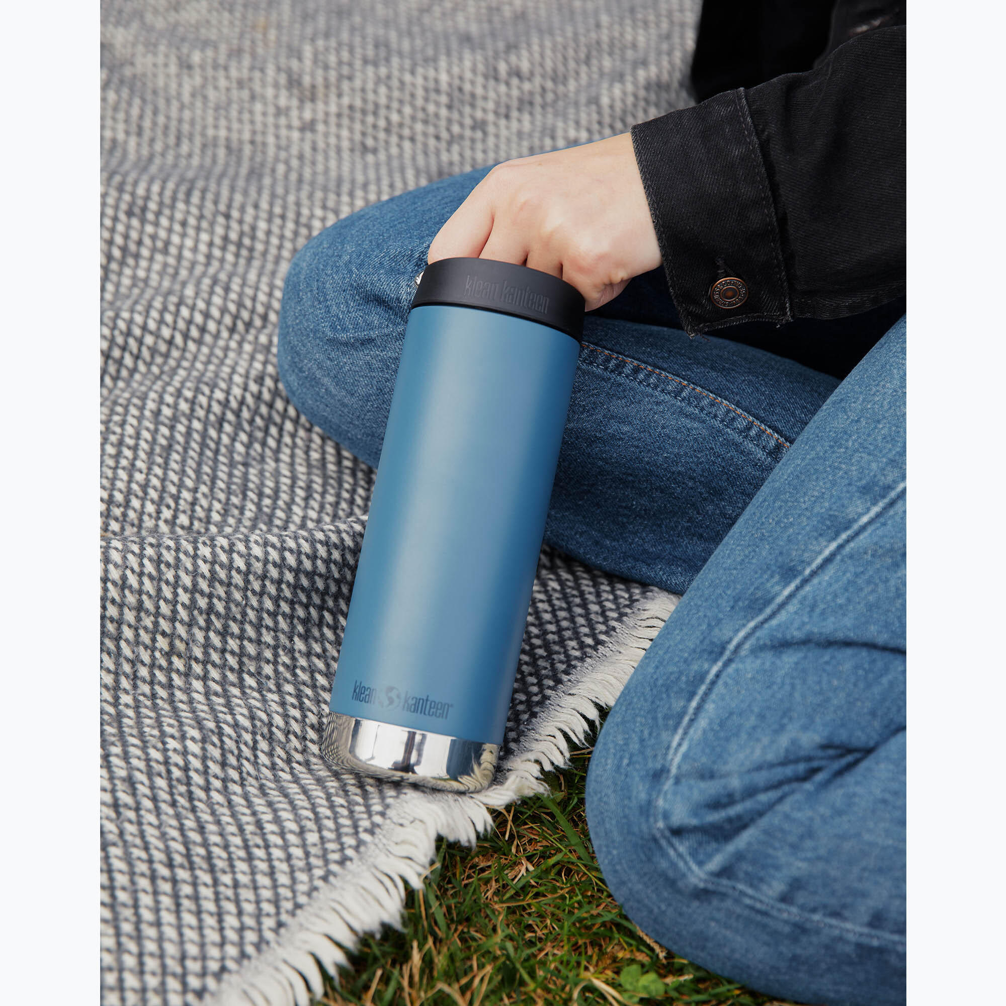 Botella Termica TKWide Klean Kanteen con Café Cap 16oz -473ml azul 6/7