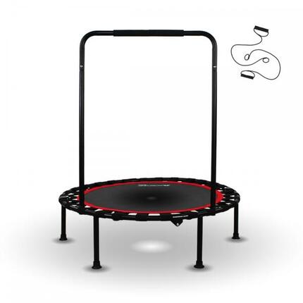 Fitness Trampolin rund zusammenklappbar max. 150 kg verstellbare Armlehne 101 cm
