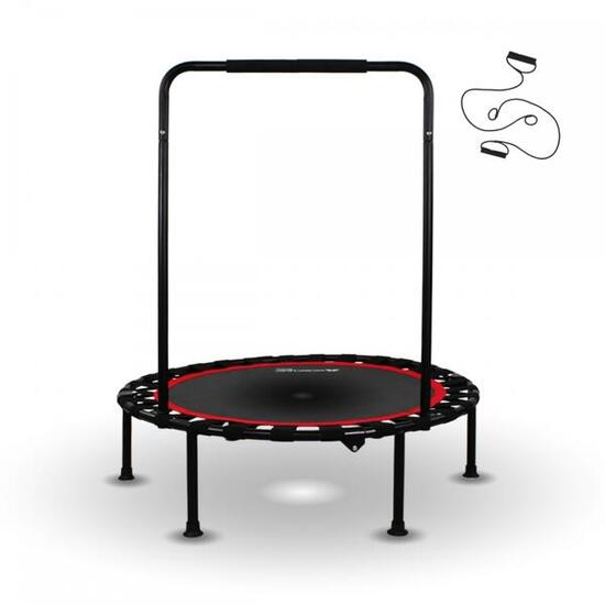 Fitness Trampolin rund zusammenklappbar max. 150 kg verstellbare Armlehne 101 cm