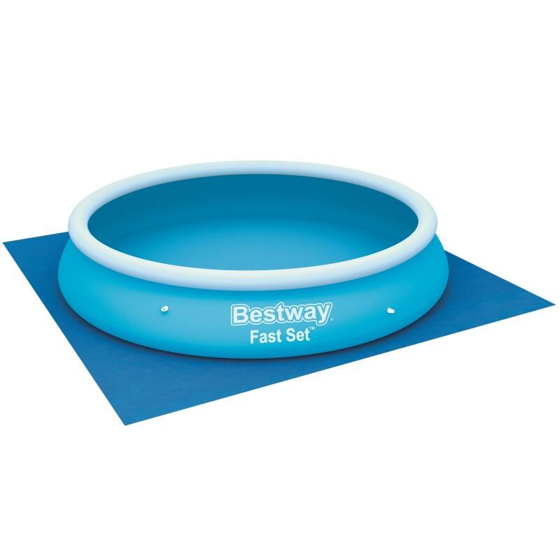 Bestway Tapis de sol carré 396 x 396 cm pour piscine hors-sol 366 cm 3/7