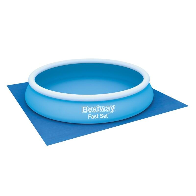 Bestway Tapis de sol carré 396 x 396 cm pour piscine hors-sol 366 cm 6/7