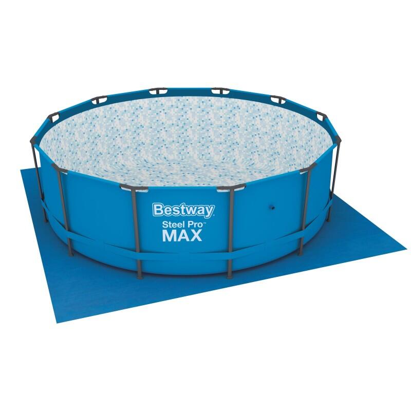 Bestway Tapis de sol carré 396 x 396 cm pour piscine hors-sol 366 cm 5/7
