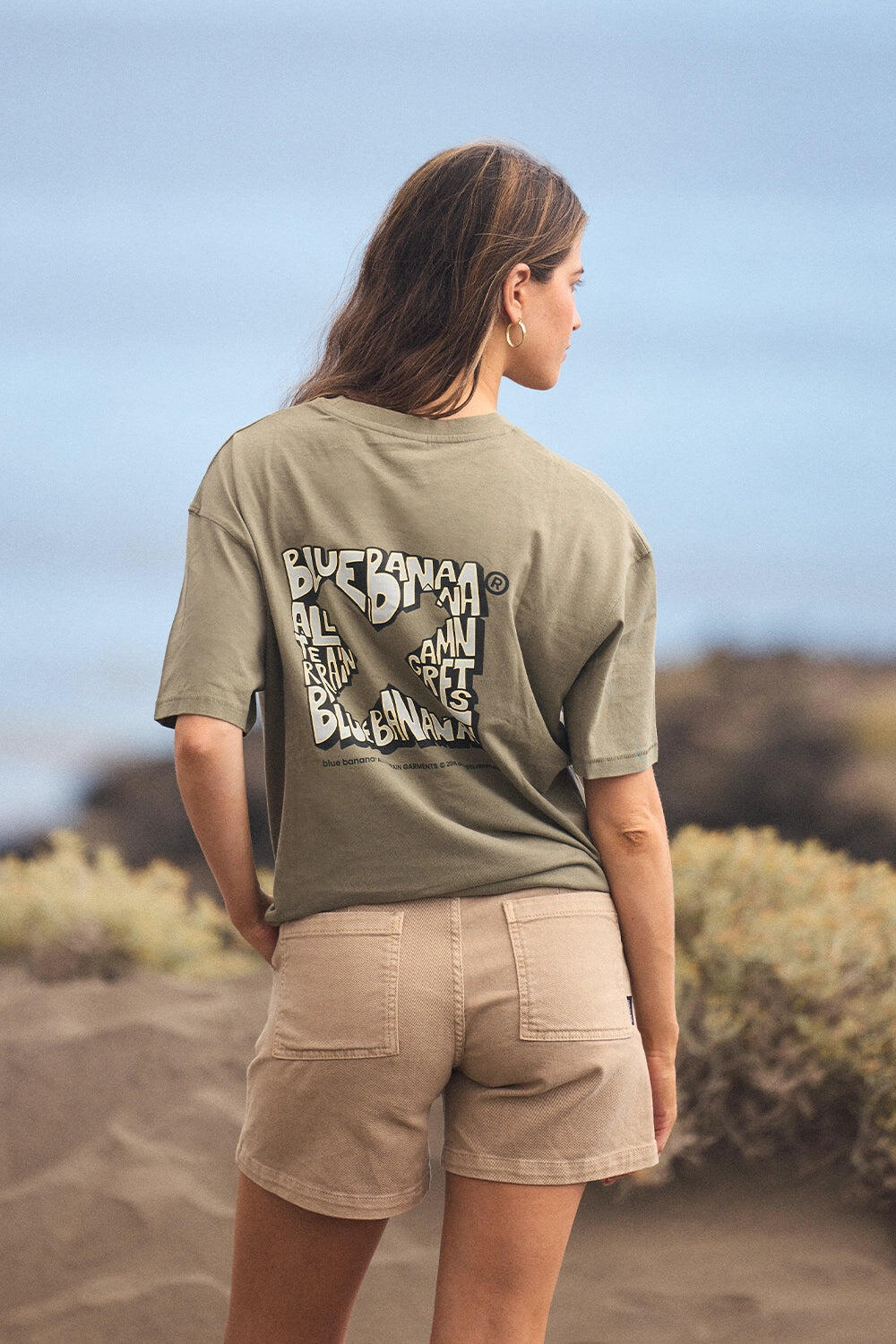 Camiseta Blue Banana Olive Green de Algodón 100% Orgánico 6/7