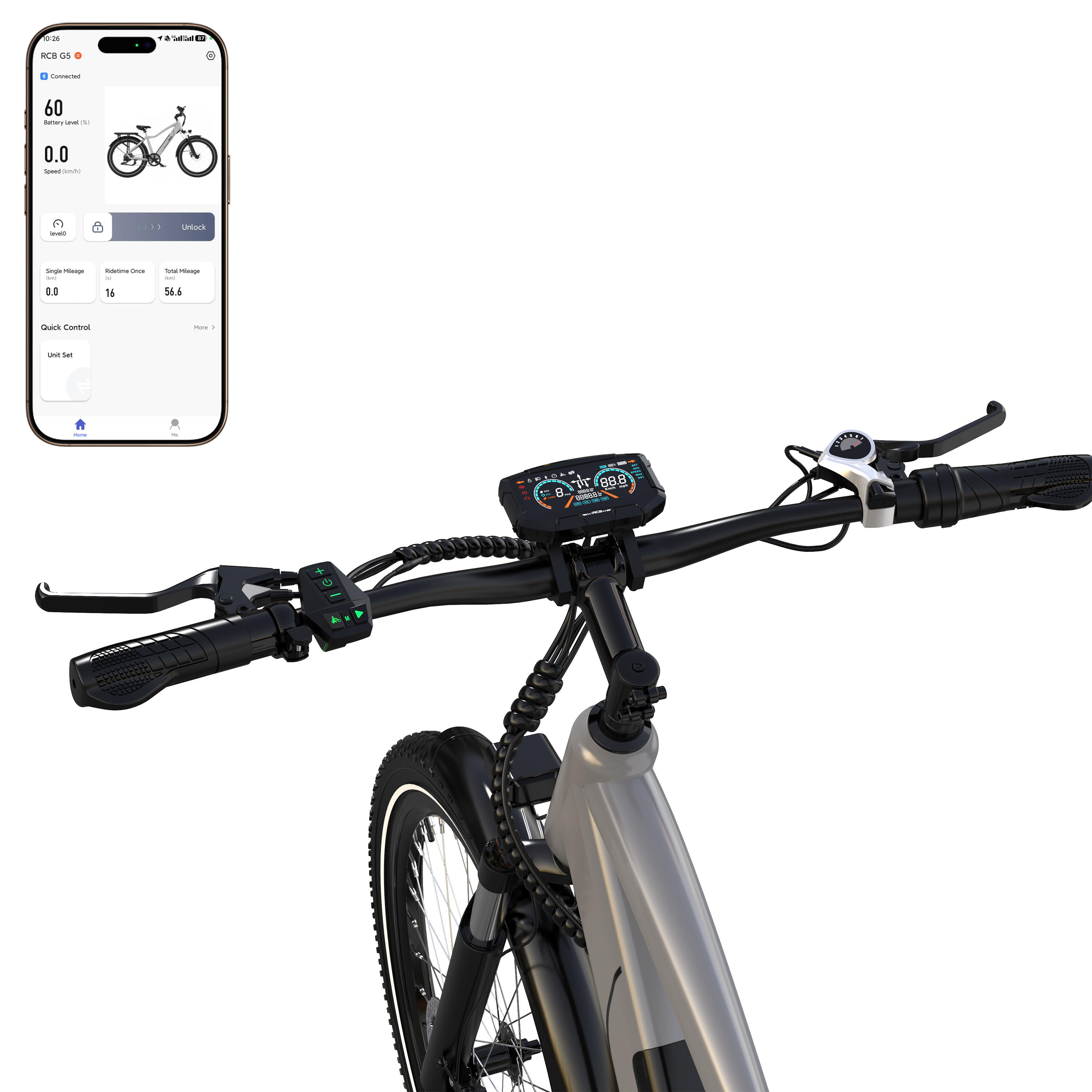 Vélo Électrique VTC G5 27,5" Capteur de couple APP/NFC Autonomie 60-120km 2/8