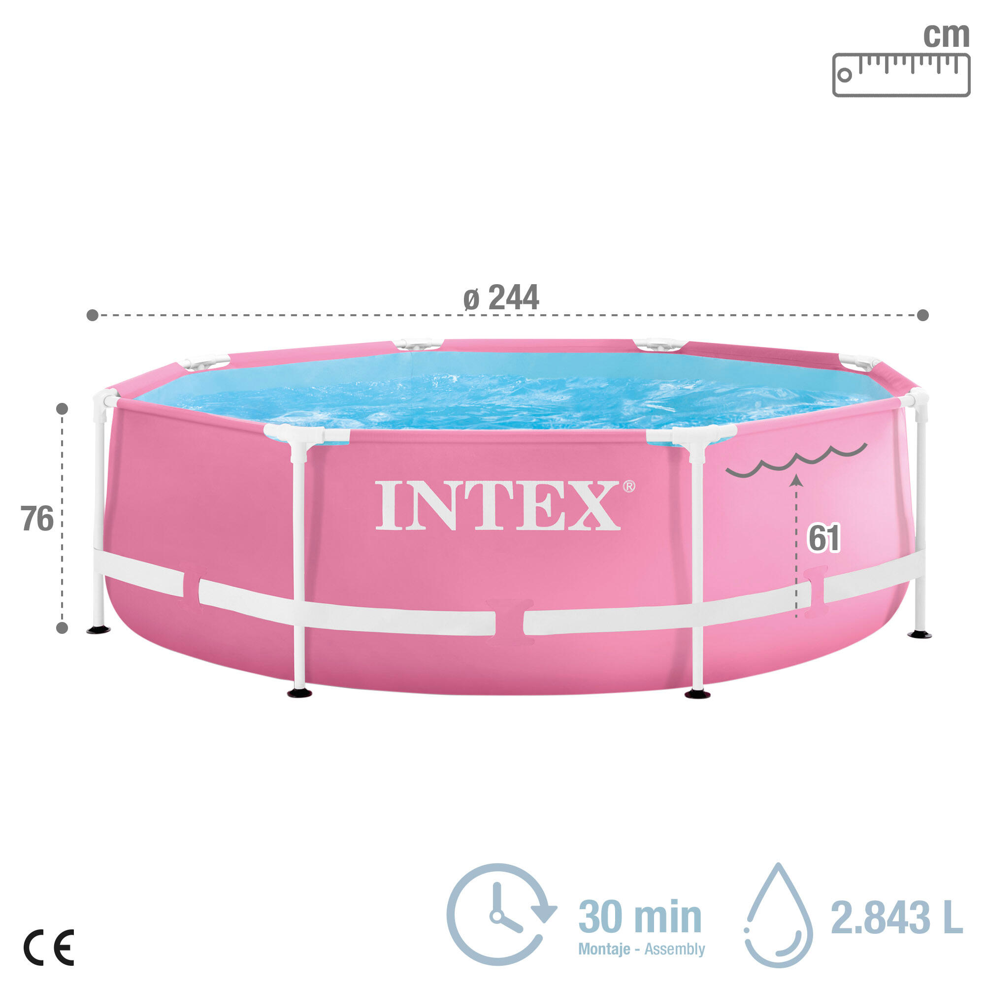 Bazén INTEX Metal Frame 28290 - 2,44 x 0,76m 4/7