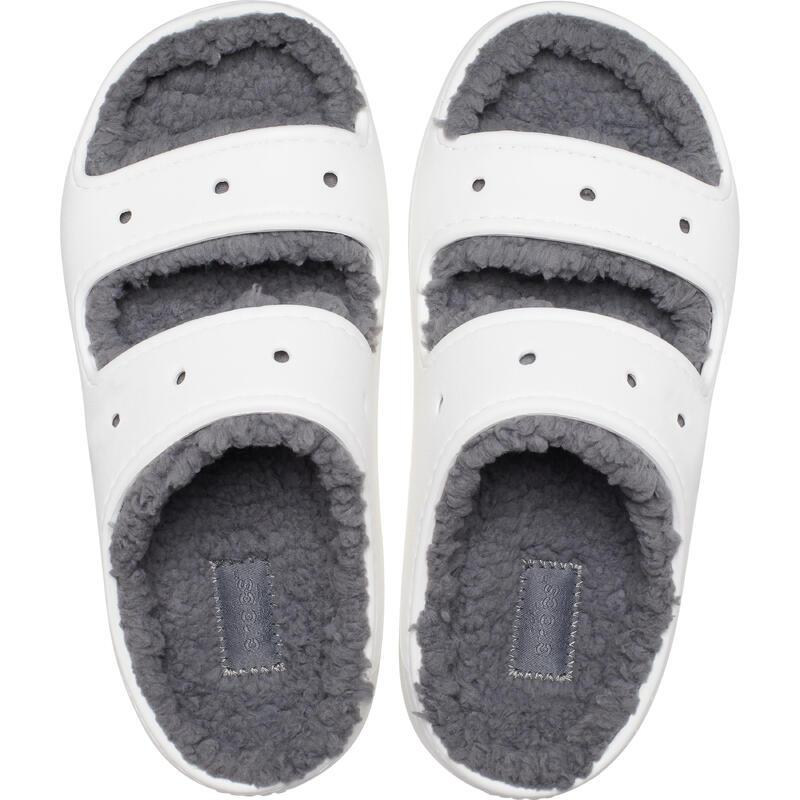 Slapi unisex Crocs Classic Cozzzy Sandal, Alb