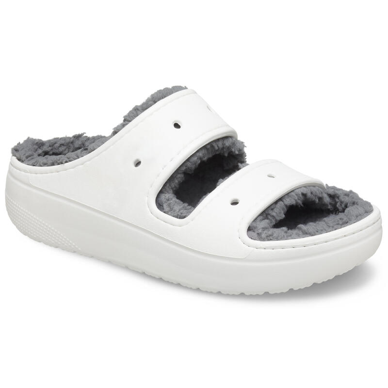 Slapi unisex Crocs Classic Cozzzy Sandal, Alb