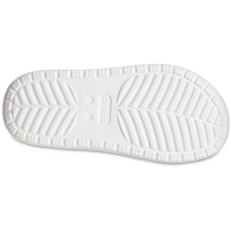 Slapi unisex Crocs Classic Cozzzy Sandal, Alb