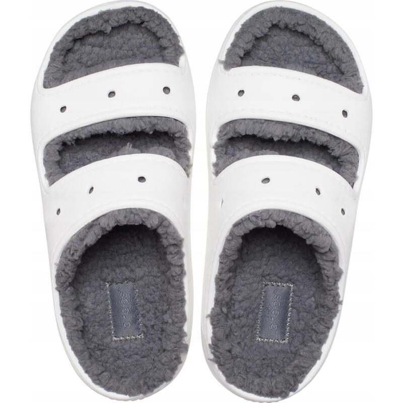 Slapi unisex Crocs Classic Cozzzy Sandal, Alb