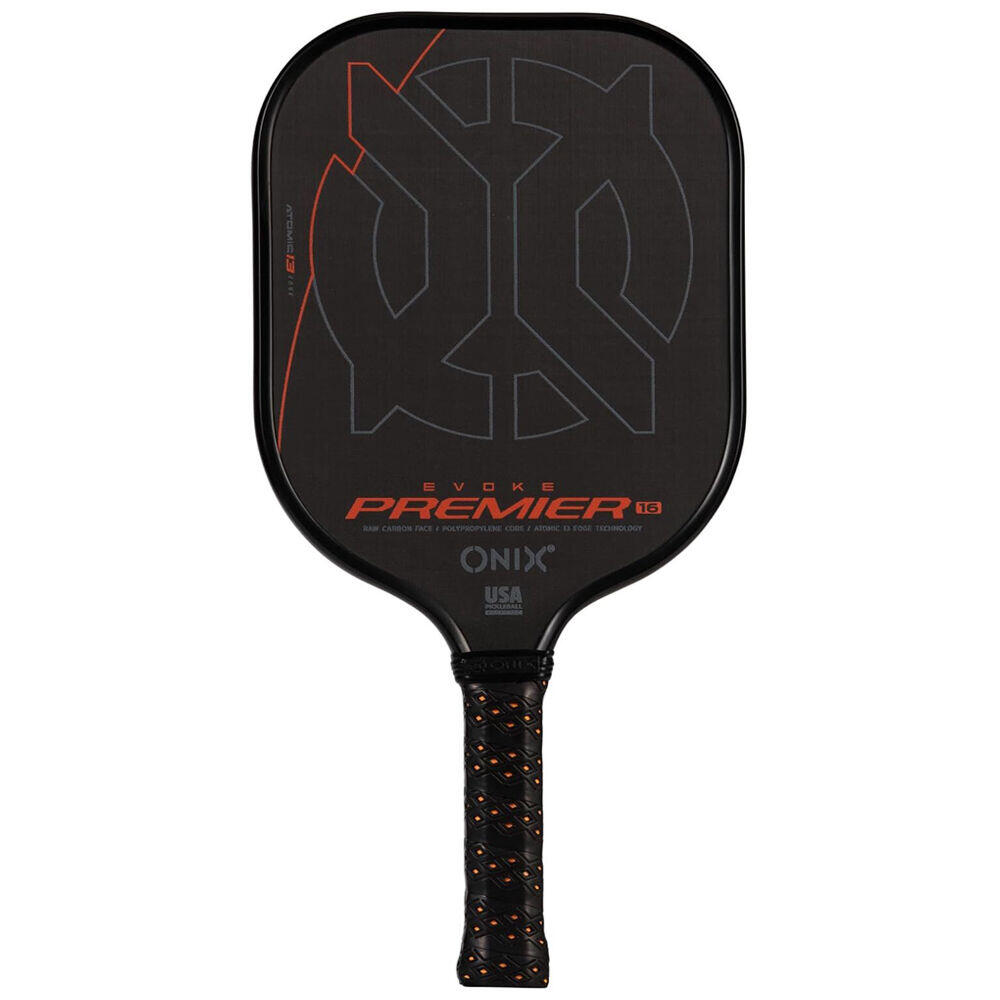 Onix Evoke Premier Raw Carbon Pickleball Paddle 16mm Pickle Sports Racquet Black