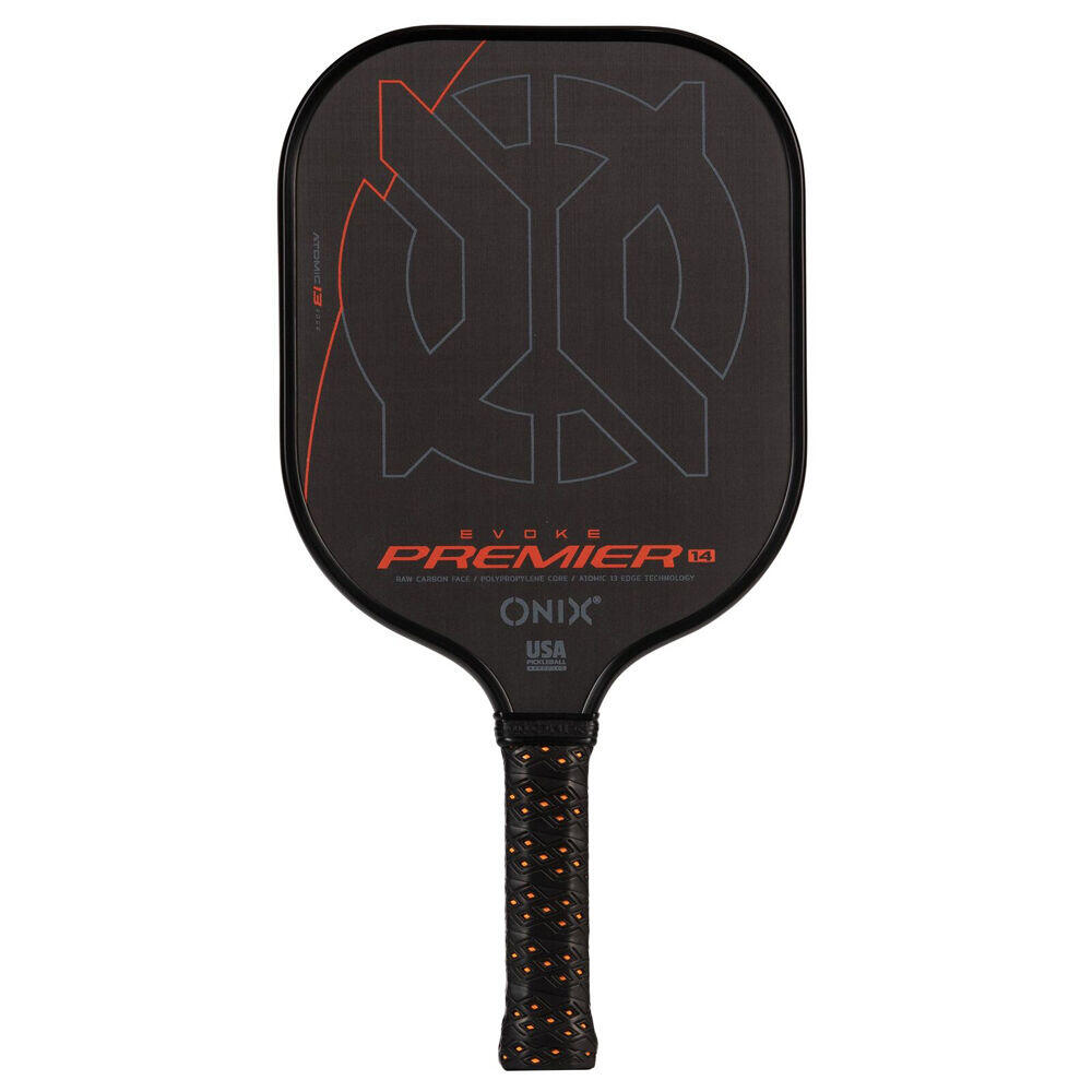 Onix Evoke Premier Raw Carbon Pickleball Paddle Racket Control-14mm Black