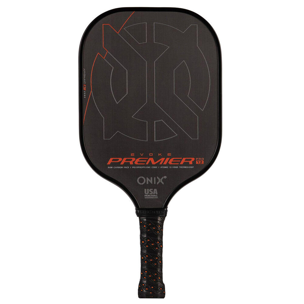 Onix Evoke Premier Raw Carbon Pickleball Paddle Racket Power-12mm Black