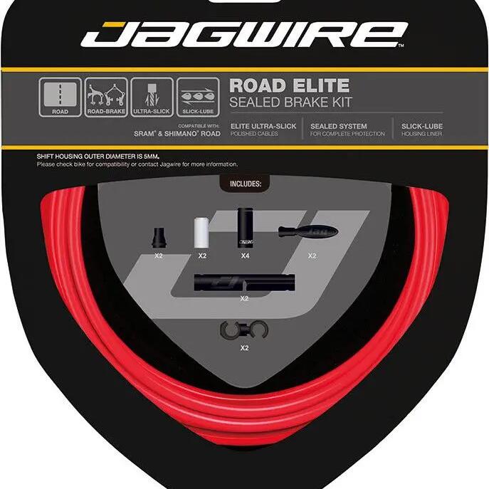 Jagwire Elite Sealed Road Brake Cable Kit - Red