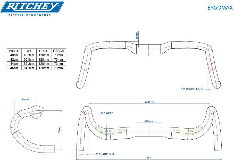 Guiador Ritchey Ergomax COMP Di2 BB Preto 4/4