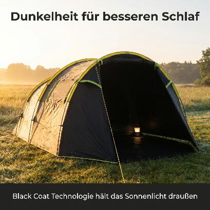 Zelt 4 Personen 3000 mm Wassersäule Campingzelt Fammilienzelt 2/7