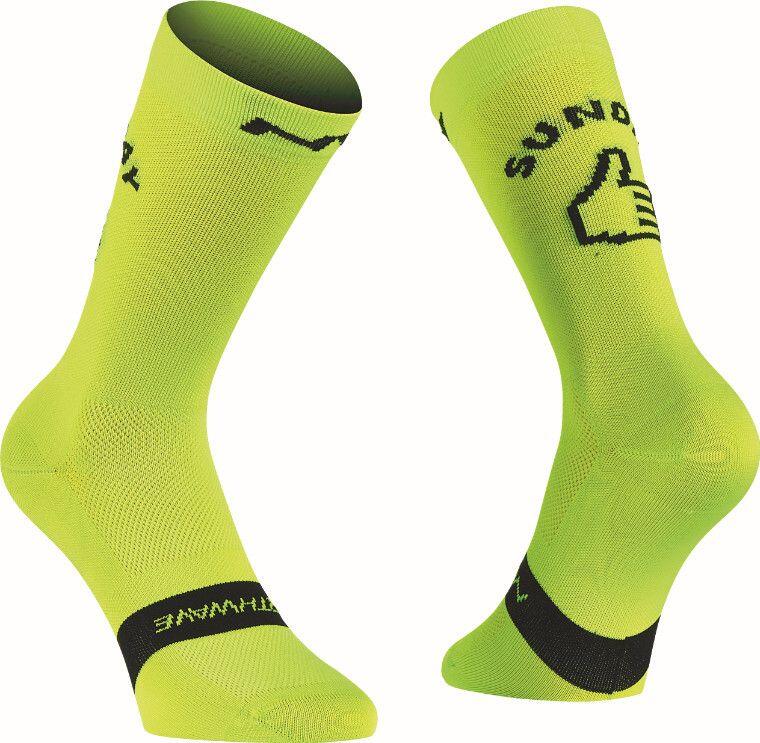 Chaussettes Northwave SUNDAY MONDAY Vert Fluo 1/1