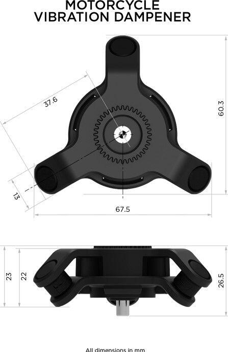 Amortecedor de vibração Quad Lock para suportes de motocicleta 4/4
