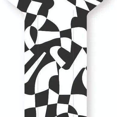 Road Rear Mudguard Dazzle Black / White