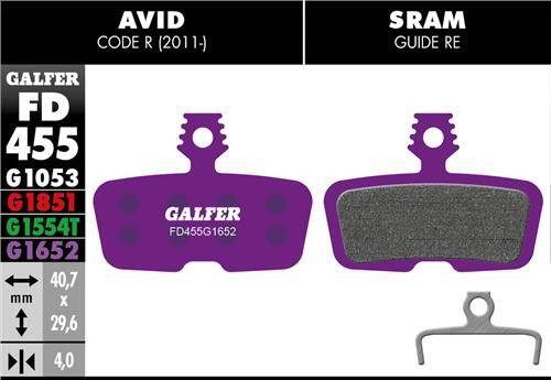 Galfer E-Bike FD455 Sram Code R/Code RSC/DB8/Motive Bremsbeläge 2/2