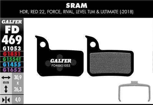 Pastilhas de travão standard para SRAM - Preto 2/2