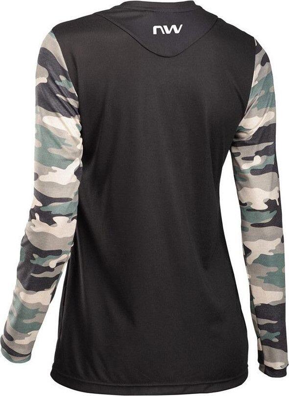 Northwave Maillot de manga larga para mujer Wild All Mountain Negro / Camuflaje 2/3