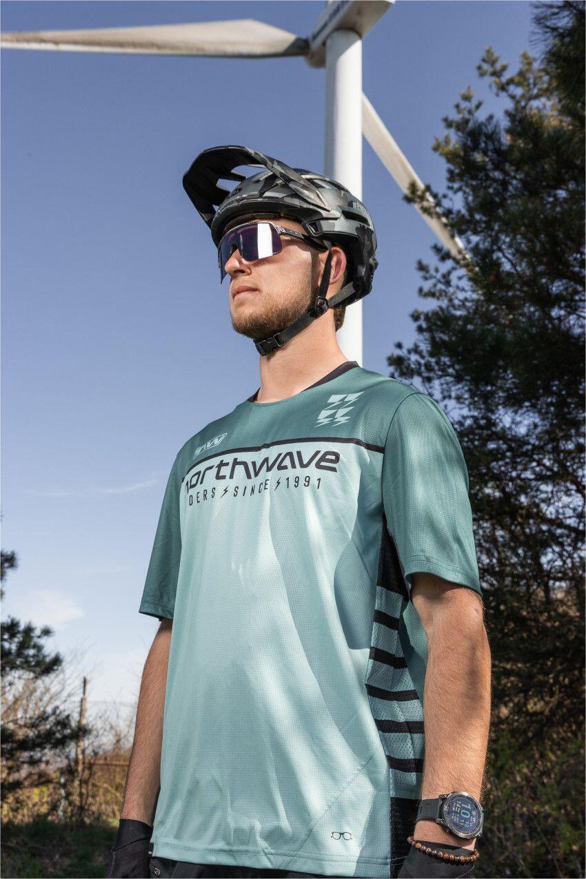 Maillot Manches Courtes VTT Northwave Edge 2 Vert 3/5
