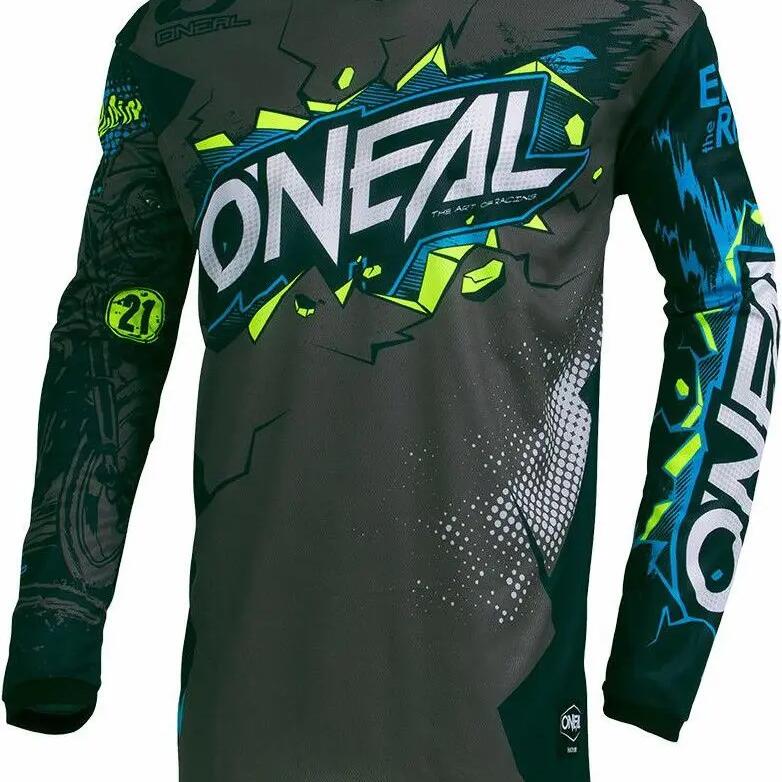 O'Neal Kids Long Sleeve Motocross Jersey - Element Villain Gray Size S