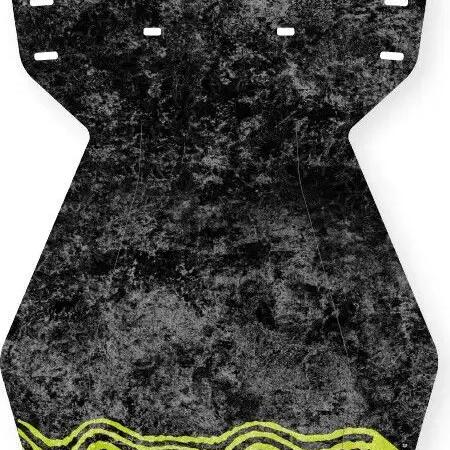 Slicy MTB Asphalt Rear Fender - Gray/Yellow