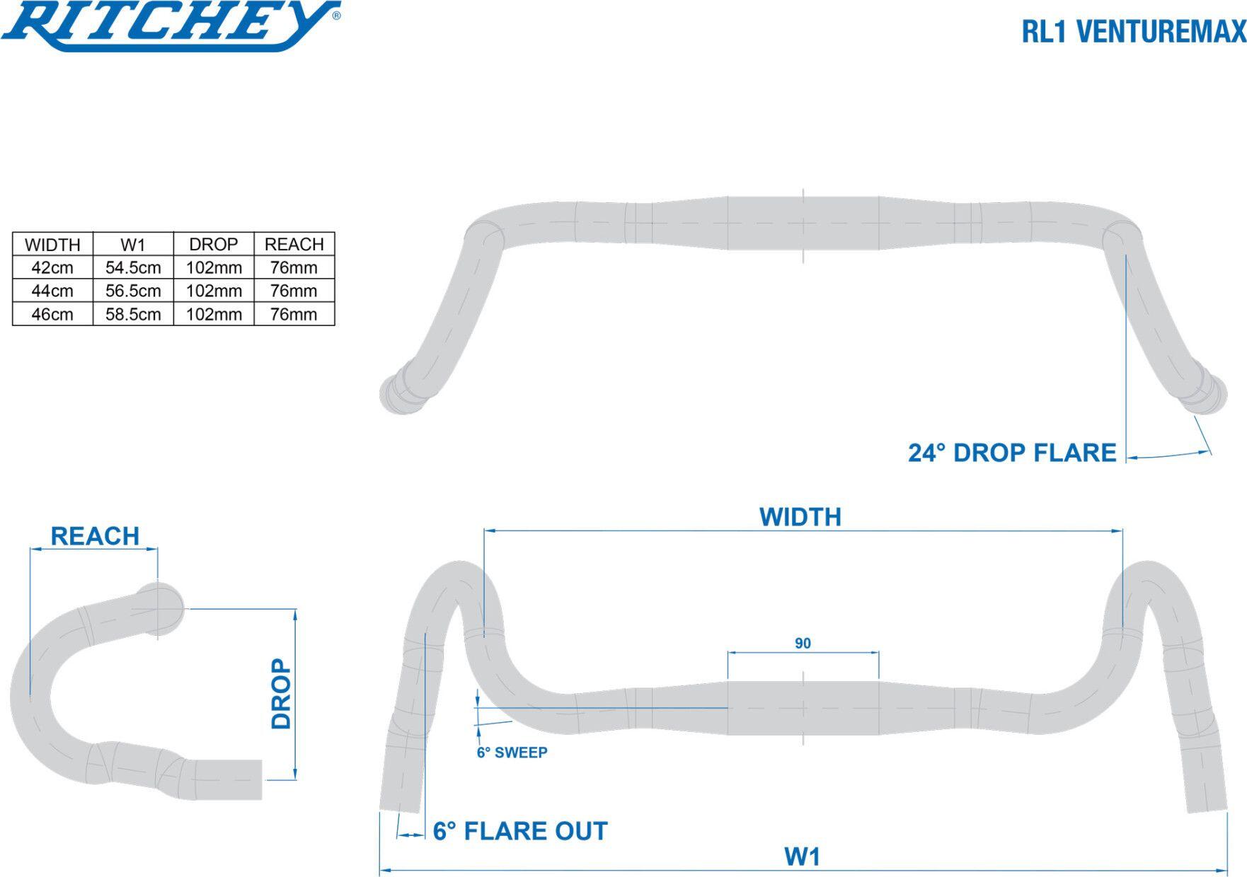 Ritchey RL1 VentureMax Handlebar 31,8 mm Preto 5/5