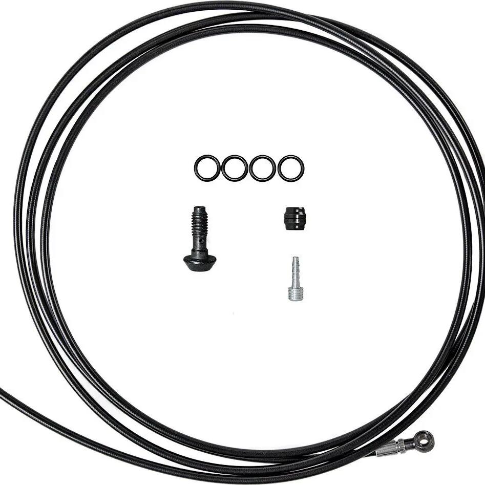 Magura Brake Hose with Banjo Fitting - 90° 2500 mm Black
