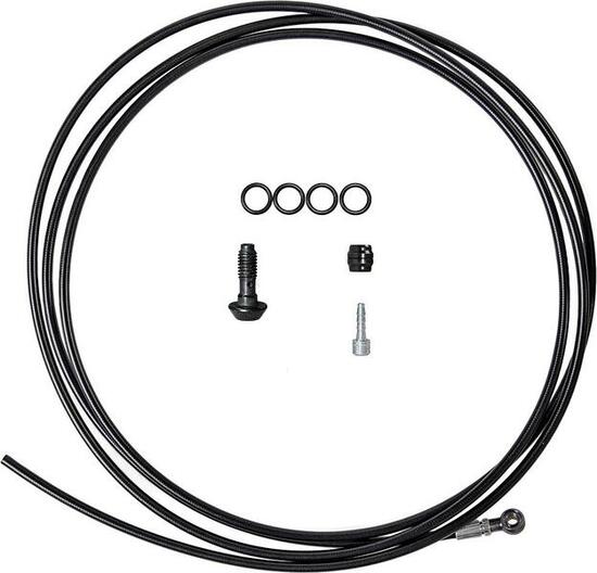 Magura-Bremsleitung mit Banjo-Anschluss – 90°, 2500 mm, schwarz