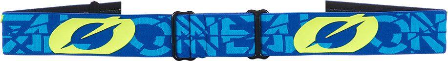 Masque O'Neal B-20 Strain V.22 Bleu/Jaune - Ecran Gris 2/3