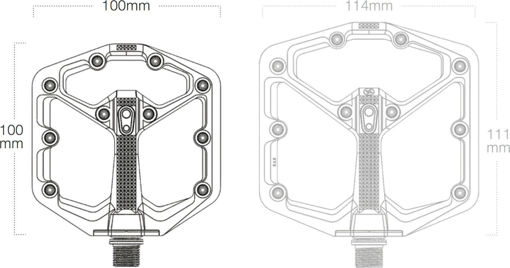 Crankbrothers Stamp 7 Pequeño - Edición Plata Pedales Planos Plata Pulida 5/5