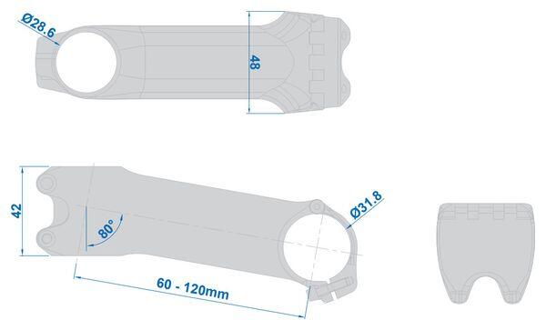 Haste Ritchey WCS Chicane B2 para 1-1/8" Pivot - 10° / Matte Black 7/7