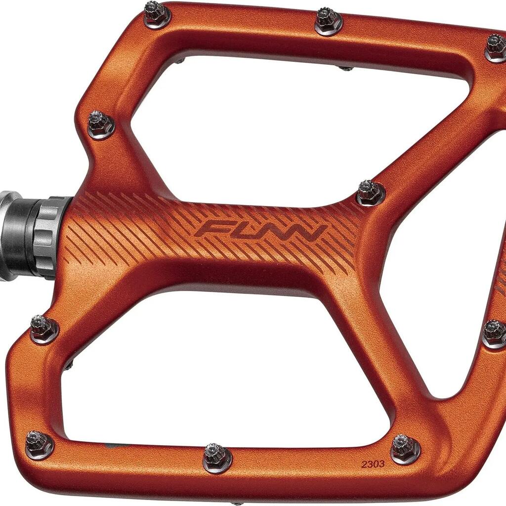 Pair of Funn Python Orange Flat Pedals