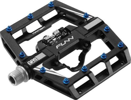 Coppia di pedali Funn Mamba GRS Single Side SPD Semi-Automatici con gabbie Nero