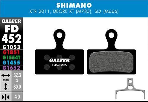 Galfer Performance FD452 Shimano XTR/XT/SLX/Deore Bremsbeläge 2/3