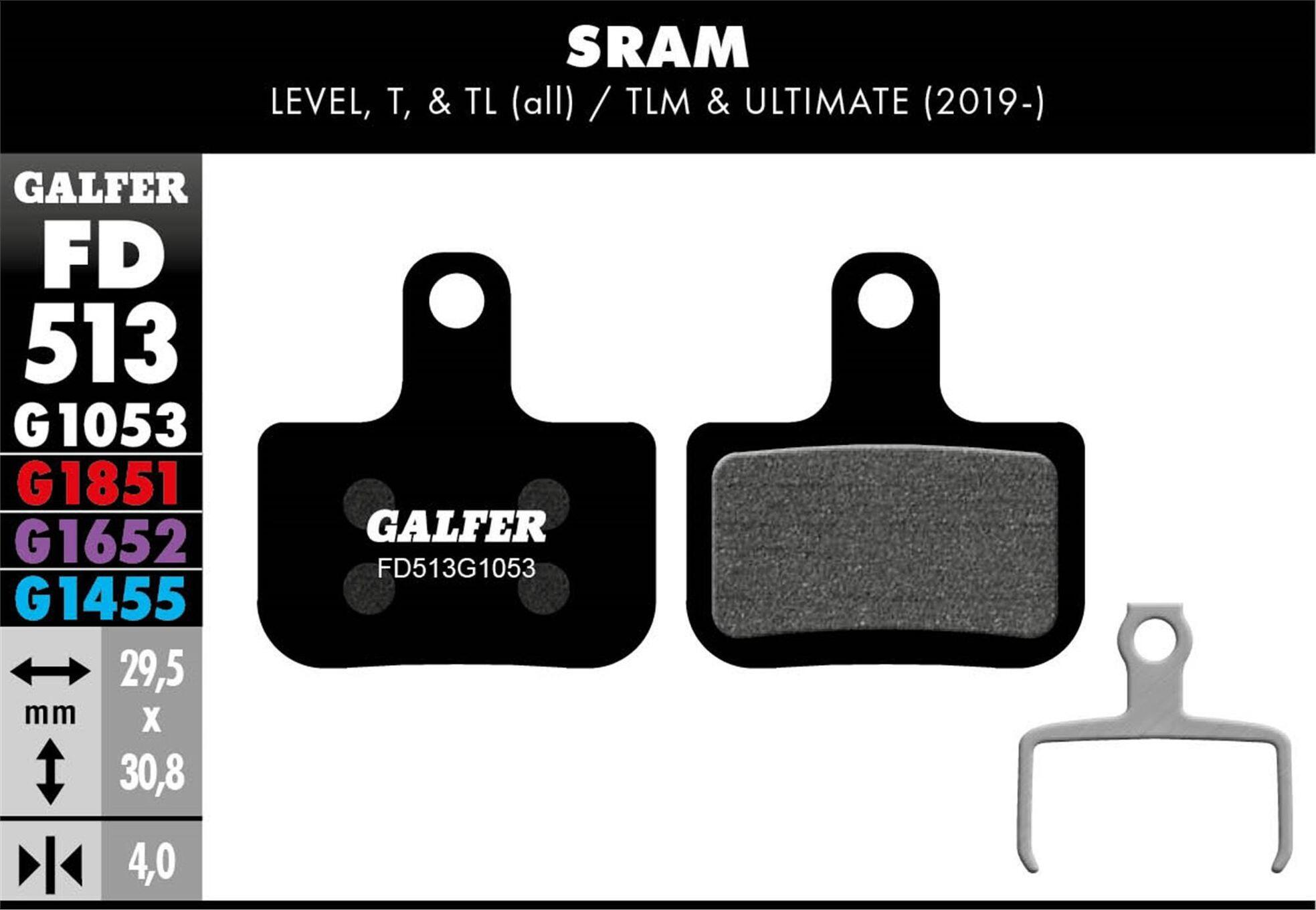Patins de frein standard pour Sram Level - noir 2/3