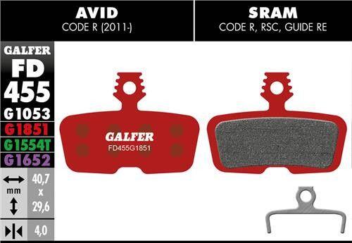 Galfer Advanced FD455 Sram Code R/Code RSC/DB8/Motive Bremsbeläge 2/2