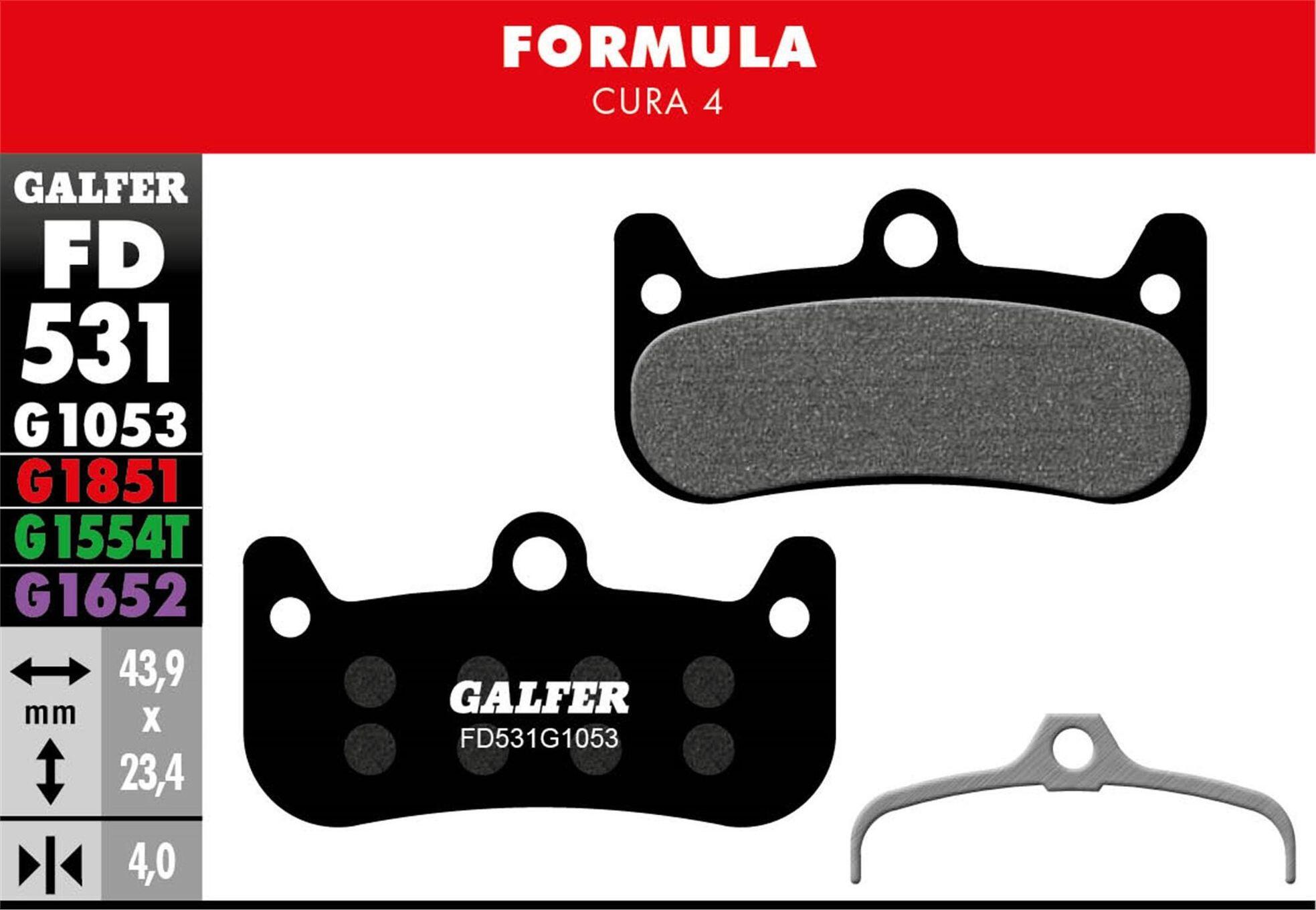 Plaquette de frein Galfer Formula Cura 4 2/3