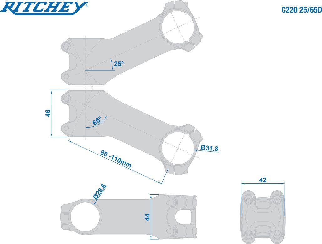 Ritchey WCS C220 Stem 25° 31,8mm Black 5/5