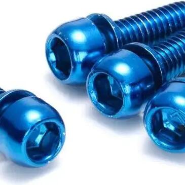 REVERSE Disc Brake Bolt Set x4 Blue