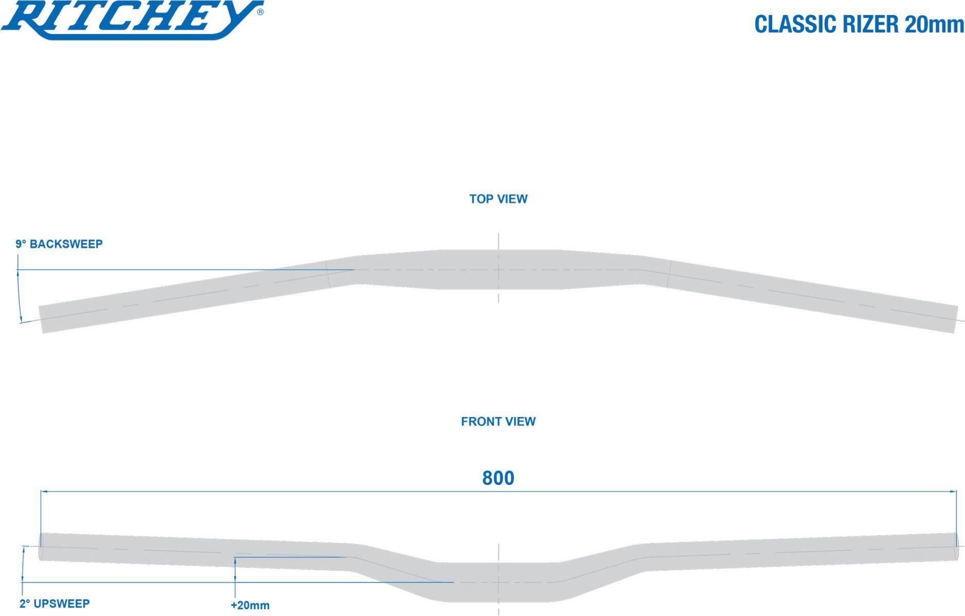 Ritchey Classic Rizer Handlebar 31,8 mm 800 mm Silver 6/6