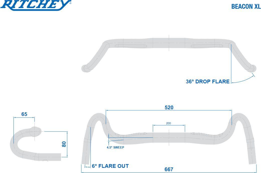 Ritchey WCS Beaon XL Handlebar | 31.8 | Black 6/6