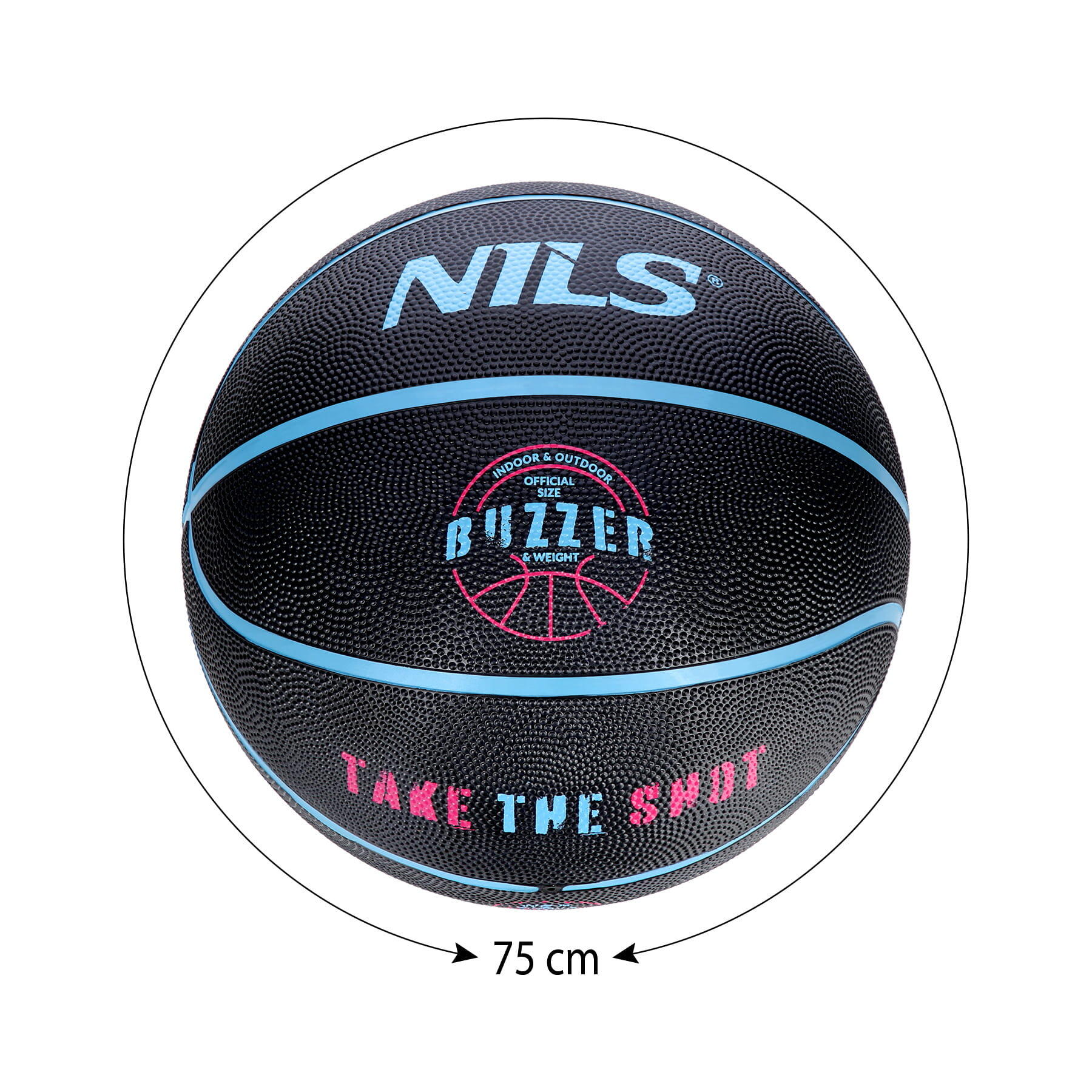 NPK271 BASKETBAL ZWARTE ZOEMER 7 NILS 3/4