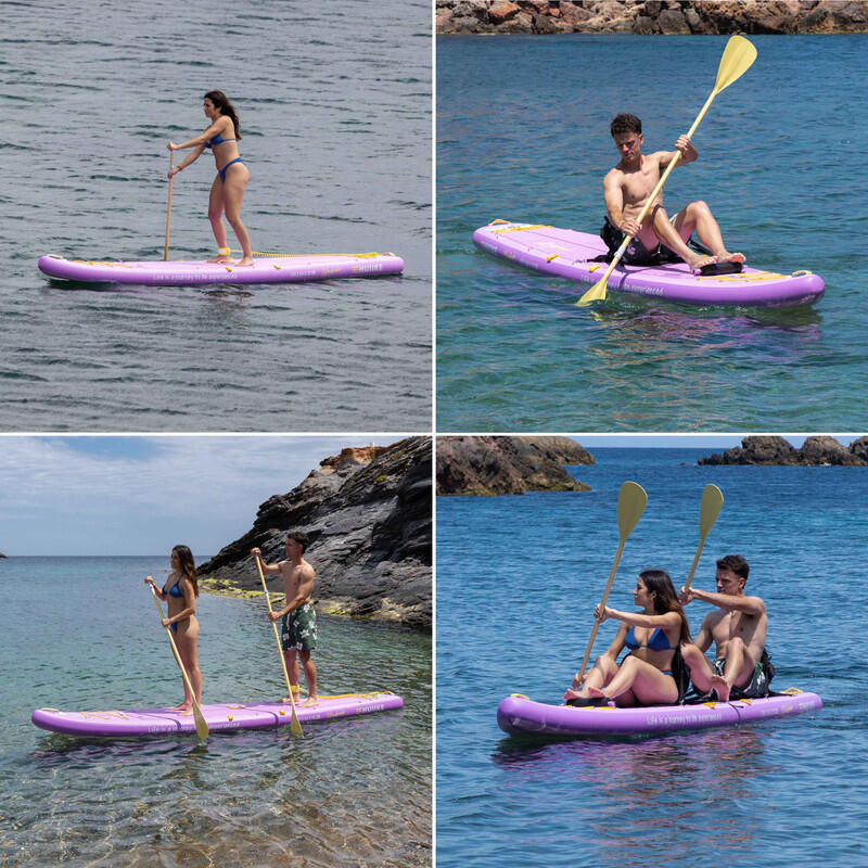 Prancha Stand Up Paddle Insuflável 2 Pessoas Touring 12’6 Acessórios 170kg Lilac 5/8
