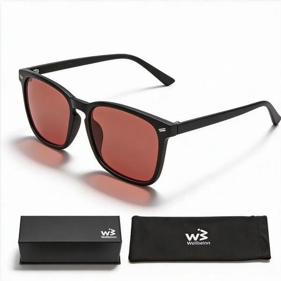 Red Horizon Brille by Wellbeinn, Blaulichtfilter