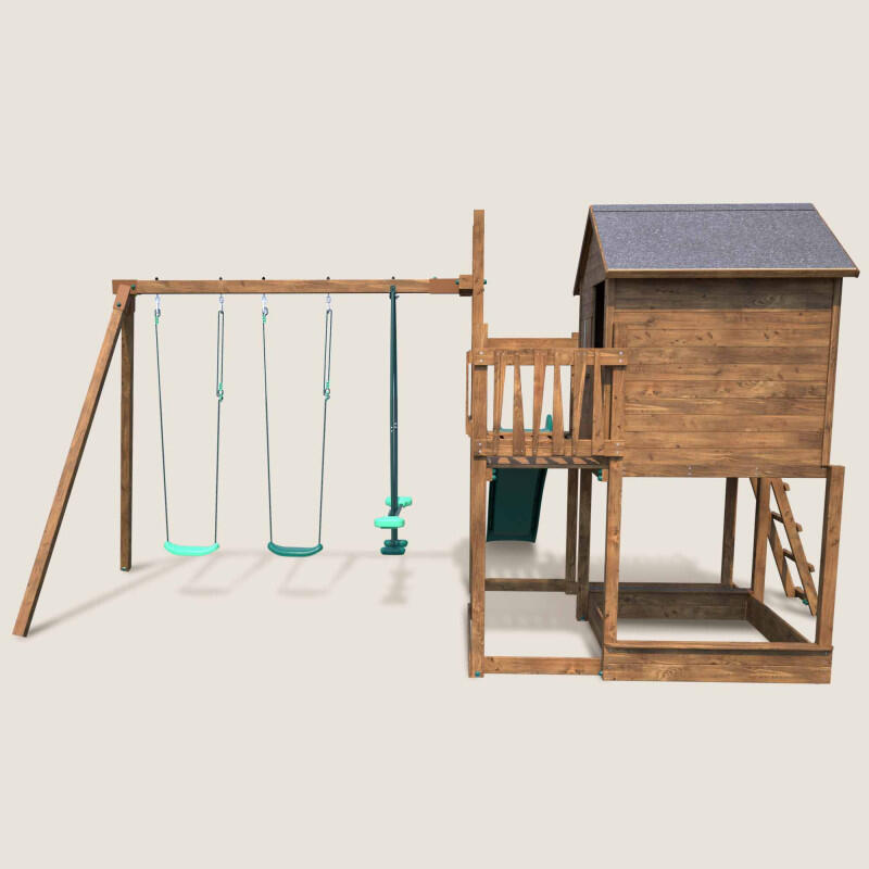 Aire de jeux pour enfant maisonnette avec portique - COTTAGE 2/5