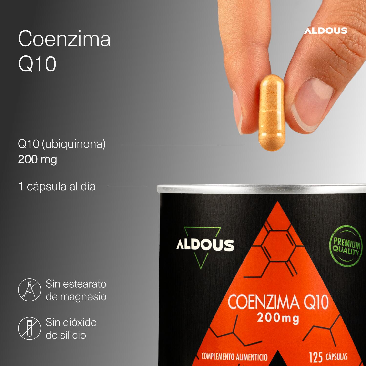 Coenzyme Q10 200 mg - Antioxydant, Anti-âge - Aldous 2/6