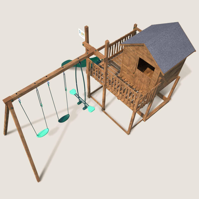 Aire de jeux pour enfant maisonnette avec portique - COTTAGE 5/5